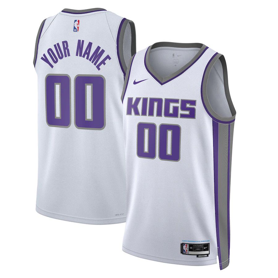 Men Sacramento Kings Nike White Association Edition 2022-23 Swingman Custom NBA Jersey->customized nba jersey->Custom Jersey